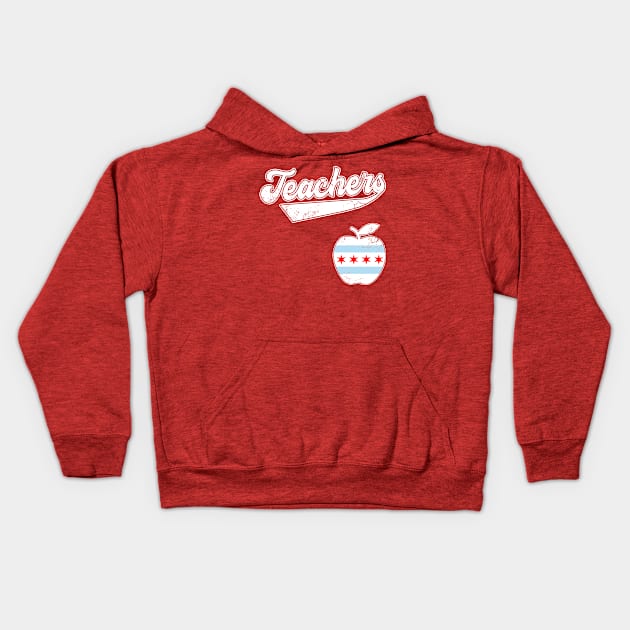 Chicago Teachers Fund Our Future Red For Ed Kids Hoodie by E